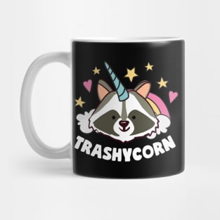 Trashycorn Unicorn Raccoon Mug